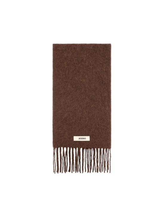  자크뮈스 프린지 울 스카프 ACU00572BOT4032850 ONESIZE Jacquemus BROWN - JACQUEMUS