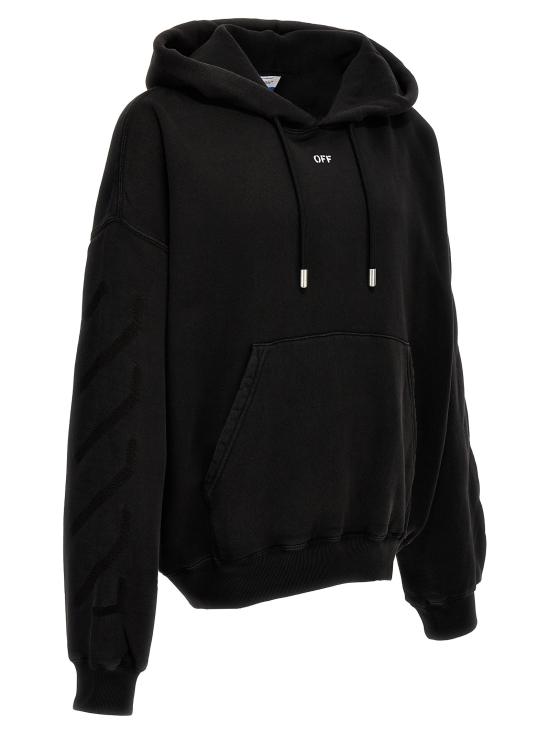 오프화이트 후드 티셔츠 OF279715BM BLACK - OFF WHITE
