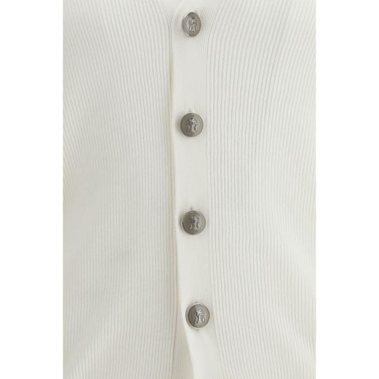 26SS 브루넬로 쿠치넬리 가디건 BRM29400116CO312BB WHITE - BRUNELLO CUCINELLI