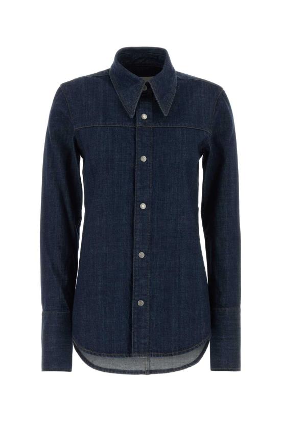 26SS 아미 코튼 샤프 칼라 셔츠 FSH832DE0122 402 NAVY