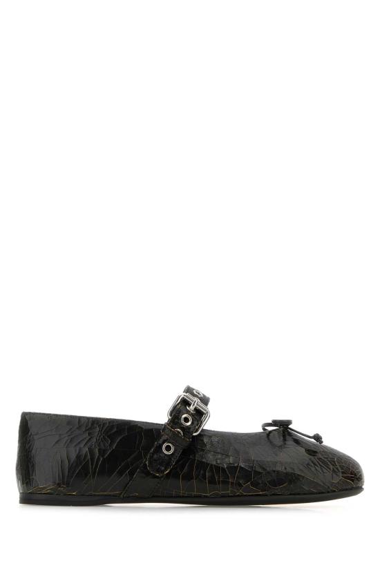 26SS 미우미우 플랫 슈즈 5F210EF0055TZ F0192 BLACK