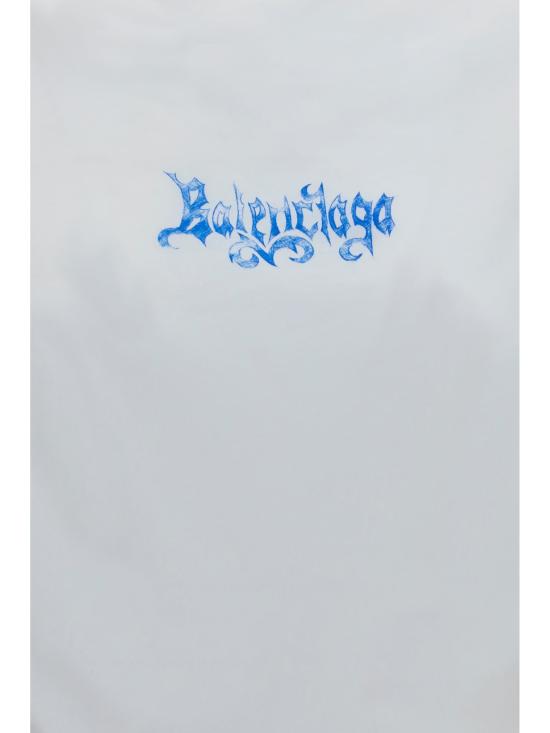 26FW 발렌시아가 스케치 쇼트 슬리브 탑 A0016UTUVQ4 9000 WHITE - BALENCIAGA