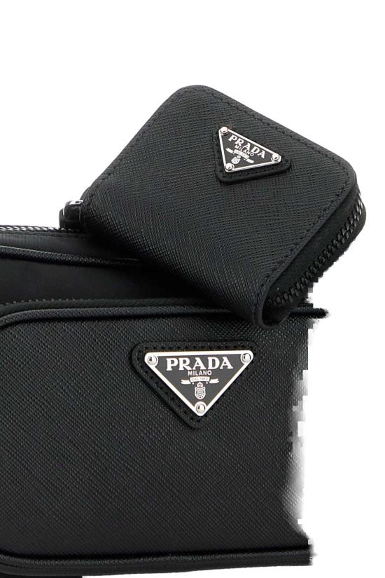  프라다 리나일론 앤 사피아노 레더 숄더백 2VH1722DMH F0002 BLACK - PRADA
