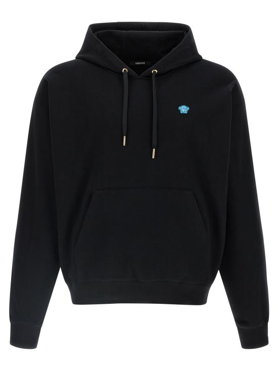 25FW 베르사체 후드 티셔츠 VE316665BM BLACK