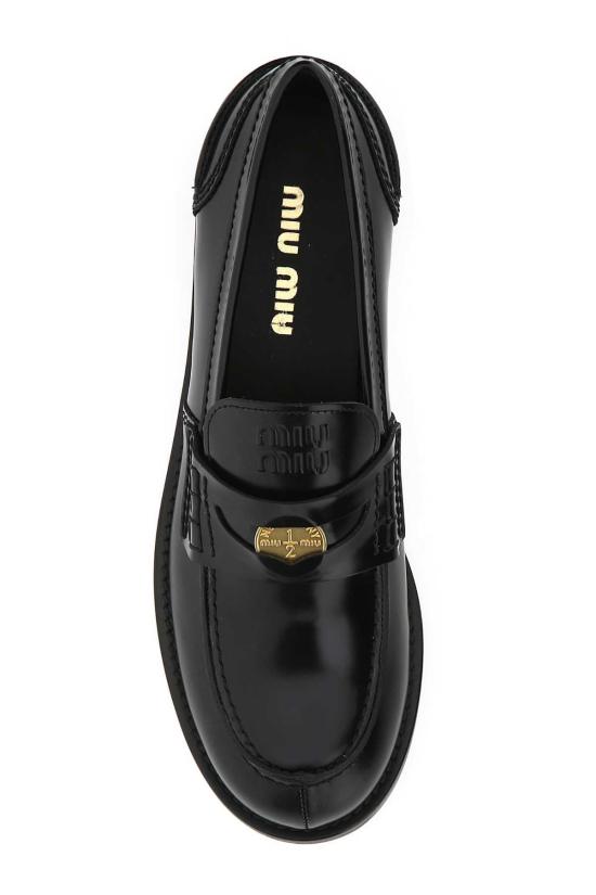  미우미우 플랫 슈즈 5D773DF020ULX F0002 BLACK - MIU MIU