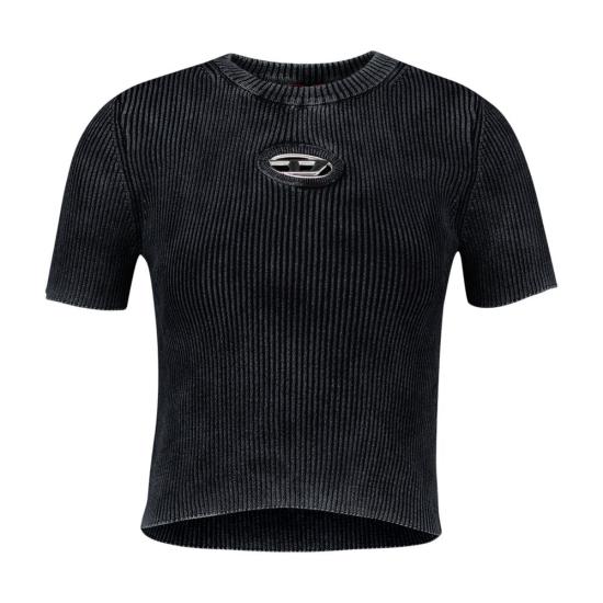 26SS 디젤 폴로 티셔츠 CONFIG SEL025014 BLACK - DIESEL