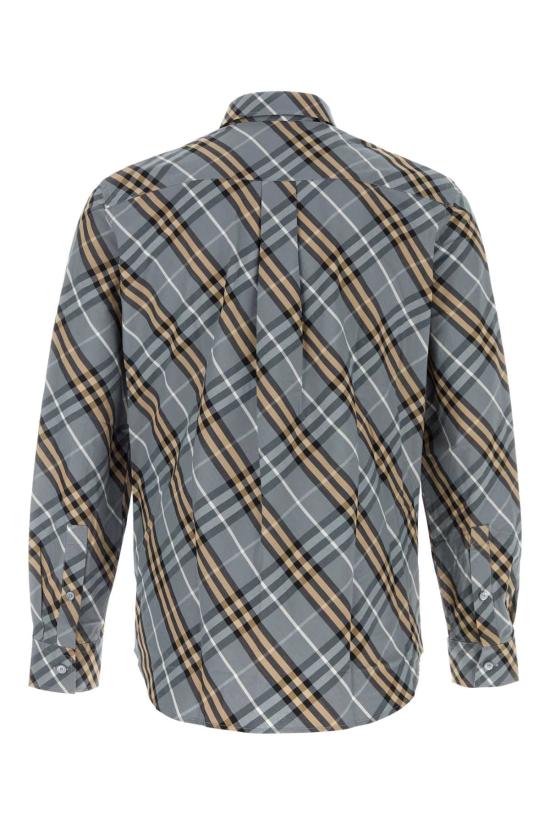 26SS 버버리 레귤러 핏 체크 코튼 셔츠 8123670 C5076 GRAY - BURBERRY