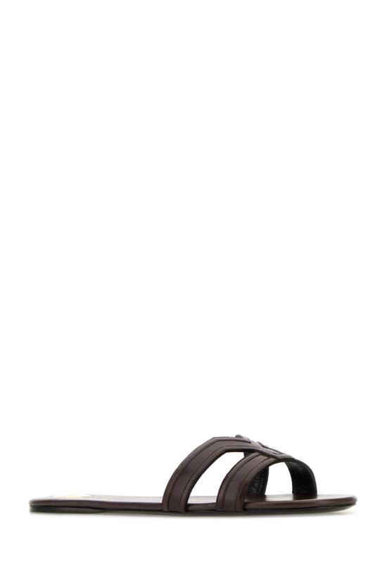 26SS 생로랑 플랫 슈즈 86185325V00 2128 BROWN - SAINT LAURENT