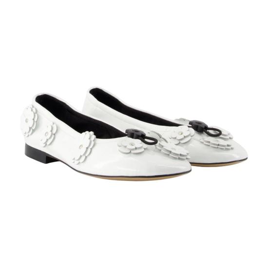 25FW 세실리아 반센 플랫 슈즈 CONFIG CECS24003 WHITE - CECILIE BAHNSEN