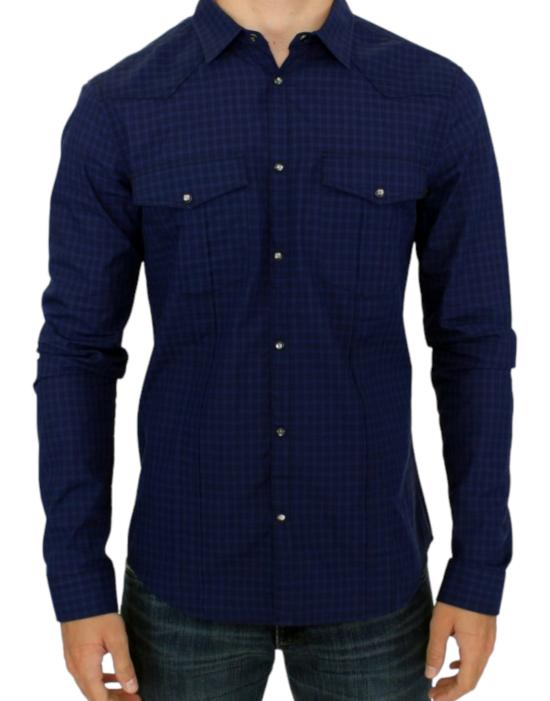  커스텀네셔널 셔츠 SIG10357 NAVY - COSTUME NATIONAL