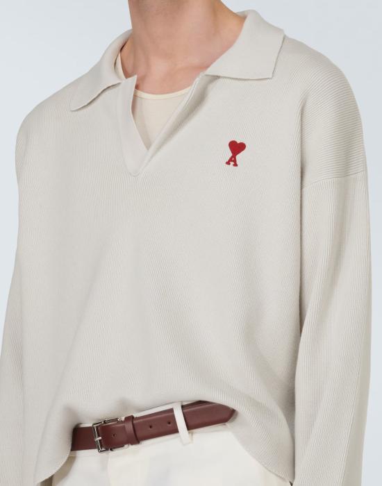  아미 탑 UPL346KN0042193 BEIGE - AMI