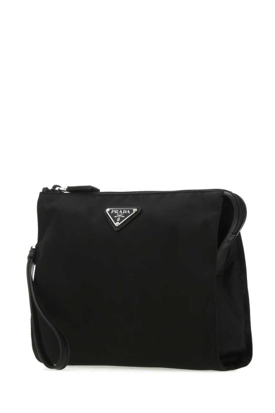  프라다 리나일론 앤 사피아노 레더 파우치 2NE7892DMH F0002 BLACK - PRADA