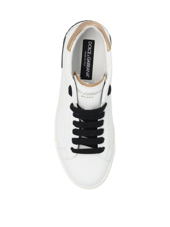 26SS 돌체앤가바나 카프스킨 포르토피노 빈티지 스니커즈 CK2203AM78089662 WHITE - DOLCE & GABBANA