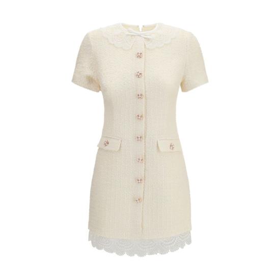 26FW 셀프 포트레이트 원피스 SEPF26002SBCCREAMBB BEIGE