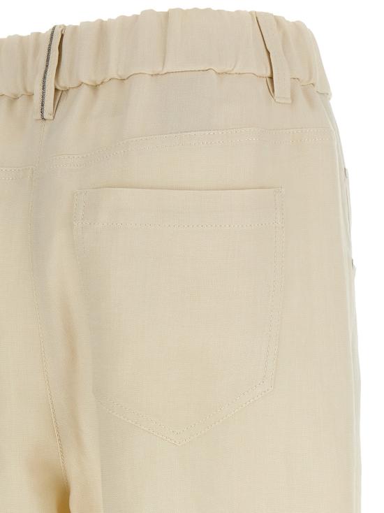 26SS 브루넬로 쿠치넬리 팬츠 BR325259BM WHITE - BRUNELLO CUCINELLI