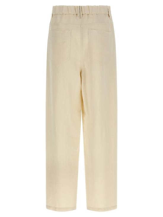 26SS 브루넬로 쿠치넬리 팬츠 BR325259BM WHITE - BRUNELLO CUCINELLI