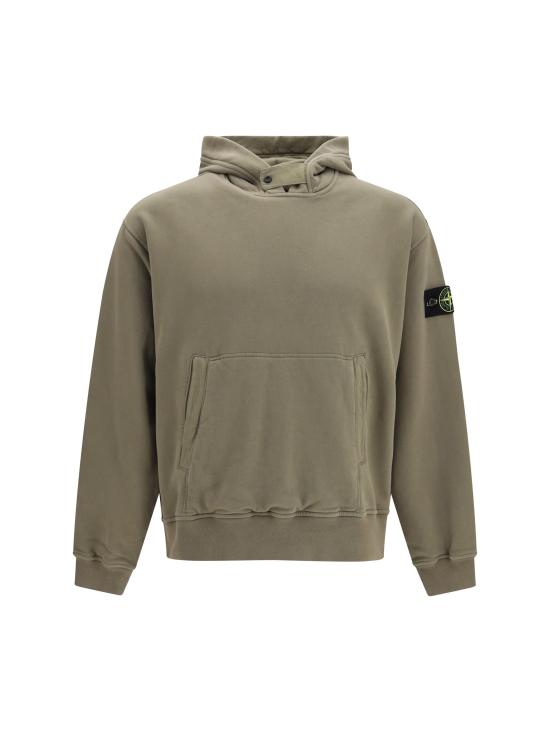 26FW 스톤 아일랜드 브러쉬드 오가닉 코튼 플리스 오버사이즈 집업 후드 스웨트셔츠 L2S156100023S0A20 V005G GREEN