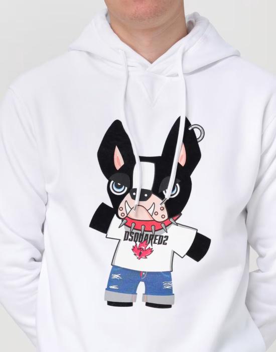  디스퀘어드2 후드 티셔츠 S74GU0835S25516100 WHITE - DSQUARED2