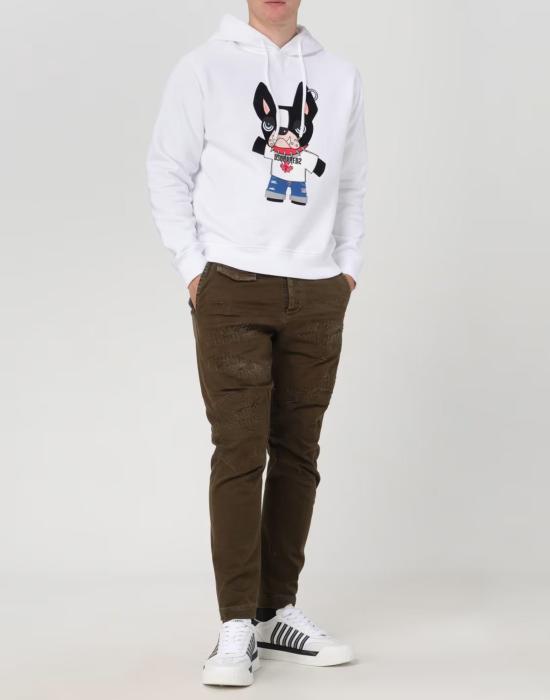  디스퀘어드2 후드 티셔츠 S74GU0835S25516100 WHITE