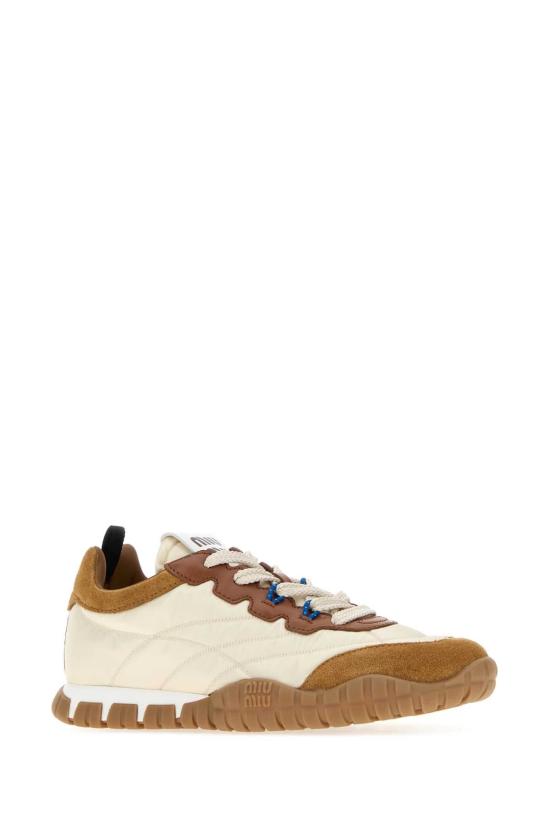 26FW 미우미우 타이어 테크니컬 스웨이드 스니커즈 5E417EF005LYW F05KS BEIGE - MIU MIU