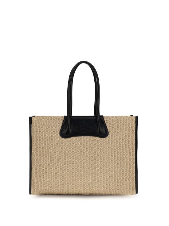 26SS 비비안웨스트우드 엠보싱 오르브 로고 토트백 4D01000LUW01D0 B402 BEIGE