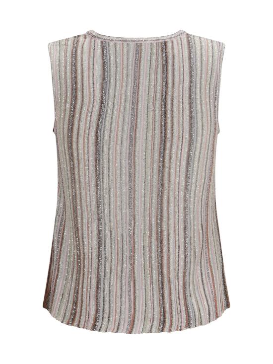 26FW 미소니 민소매 티셔츠 DS26WK0JBK01J8 S30GE PINK - MISSONI