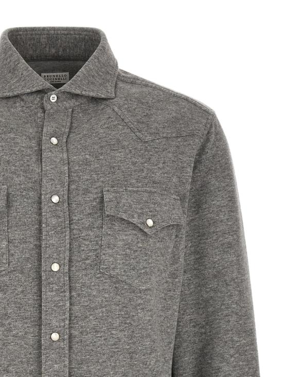 26FW 브루넬로 쿠치넬리 셔츠 BR339513BM GRAY - BRUNELLO CUCINELLI