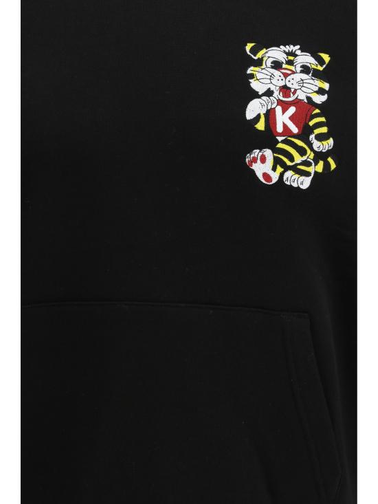 26SS 겐조 와일드 타이거 엠브로이더드 후드 티셔츠 FG55HO2044MJ 99J BLACK - KENZO