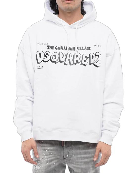 26FW 디스퀘어드2 후드 티셔츠 S74GU0765S25551100 WHITE - DSQUARED2