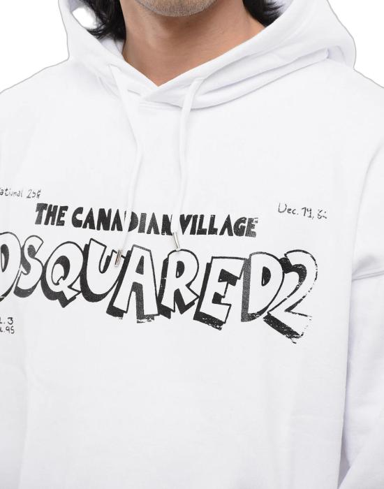 26FW 디스퀘어드2 후드 티셔츠 S74GU0765S25551100 WHITE - DSQUARED2