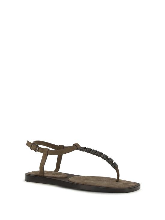 26SS 브루넬로 쿠치넬리 샌들 MZSFC3151 C8921 BROWN - BRUNELLO CUCINELLI