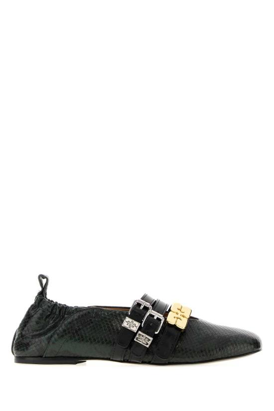 26SS 가니 플랫 슈즈 B1020187 06L BLACK