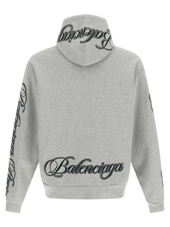 26SS 발렌시아가 후드 티셔츠 BA329093BM GRAY - BALENCIAGA