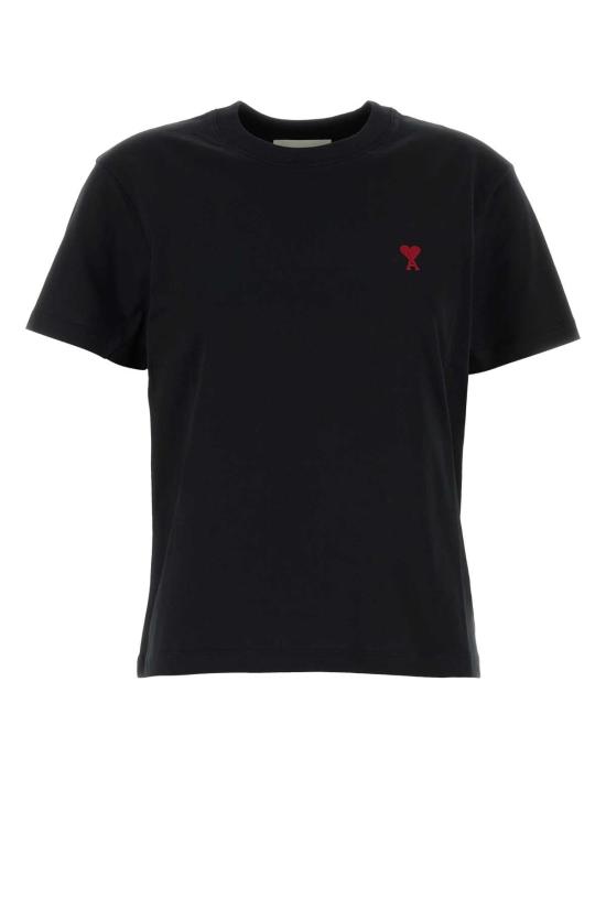 26FW 아미 스몰 하트 로고 티셔츠 BFUTS035724 001 BLACK