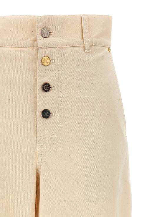 25FW 모스키노 스트레이트 팬츠 MO313307BM BEIGE - MOSCHINO