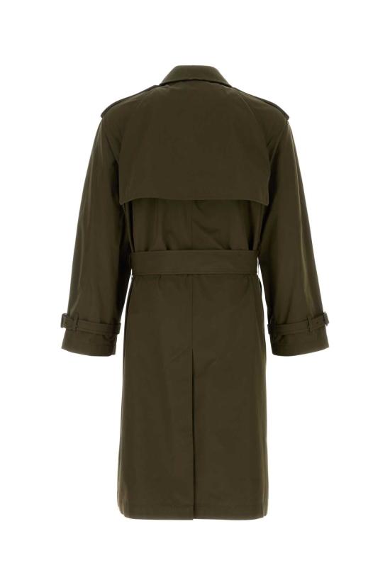 26SS 버버리 롱 라이트웨이트 코튼 트렌치 코트 8119090 B9720 GREEN - BURBERRY