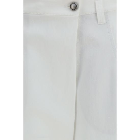 26SS 브루넬로 쿠치넬리 스트레이트 팬츠 BRML120P9208C600BB WHITE - BRUNELLO CUCINELLI