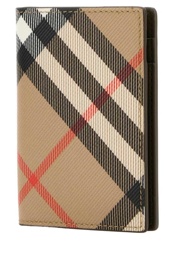  버버리 체크 폴딩 카드 지갑 8091906 A2021 BEIGE - BURBERRY