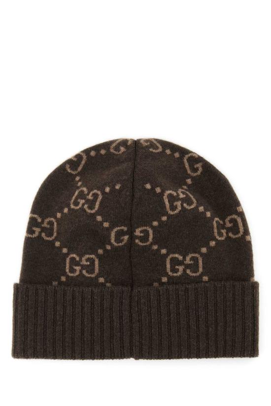  구찌 GG 캐시미어 자카드 비니 8113924GABX 2579 BROWN - GUCCI