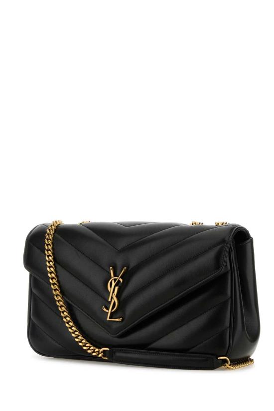  생로랑 루루 마틀라세 램스킨 미디움 숄더백 801439AAEAX 1000 BLACK - SAINT LAURENT