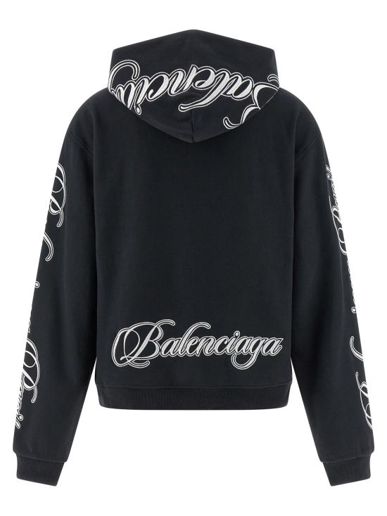 26SS 발렌시아가 후드 티셔츠 BA328912BM BLACK - BALENCIAGA