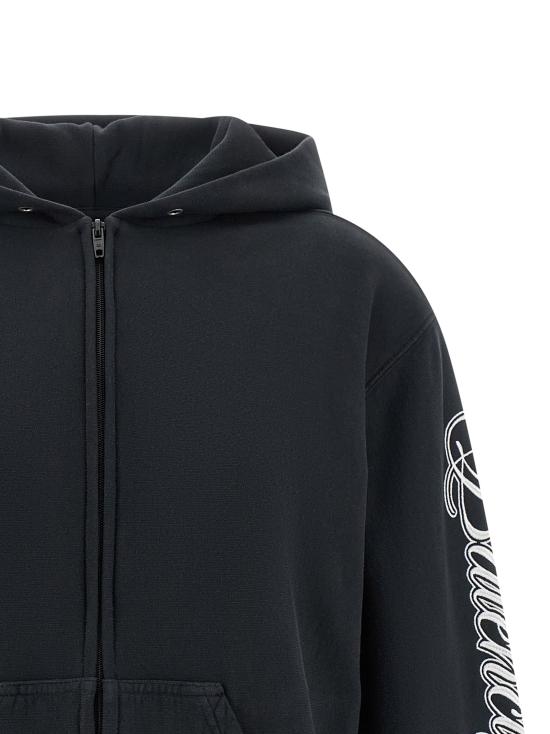 26SS 발렌시아가 후드 티셔츠 BA328912BM BLACK - BALENCIAGA