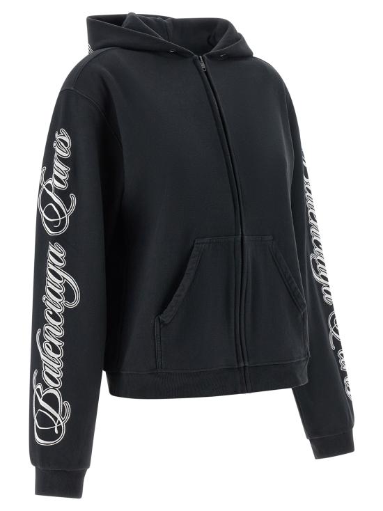26SS 발렌시아가 후드 티셔츠 BA328912BM BLACK - BALENCIAGA