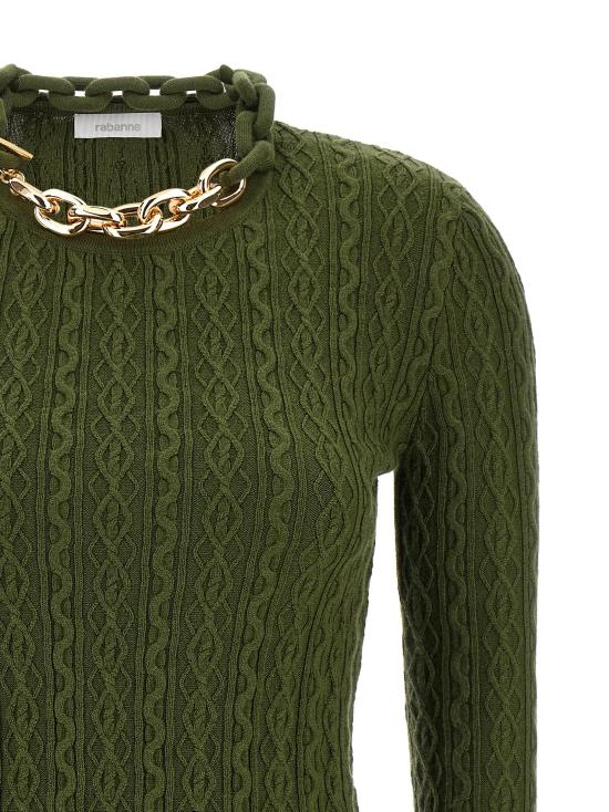 25FW 파코라반 스웨터 PA316159BM GREEN - PACO RABANNE