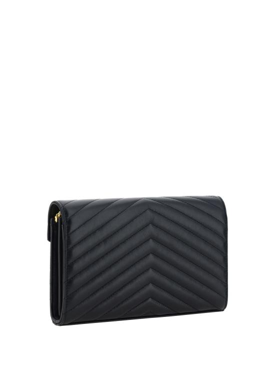26FW 생로랑 레더 카산드라 체인 월렛 377828AAA44 1000 BLACK - SAINT LAURENT
