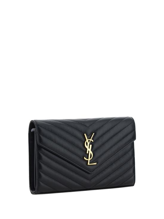 26FW 생로랑 레더 카산드라 체인 월렛 377828AAA44 1000 BLACK - SAINT LAURENT