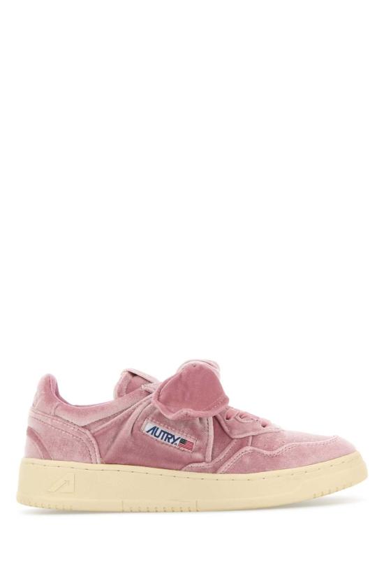 25FW 오트리 메달리스트 로우 레더 스니커즈 AULW VF02 PINK