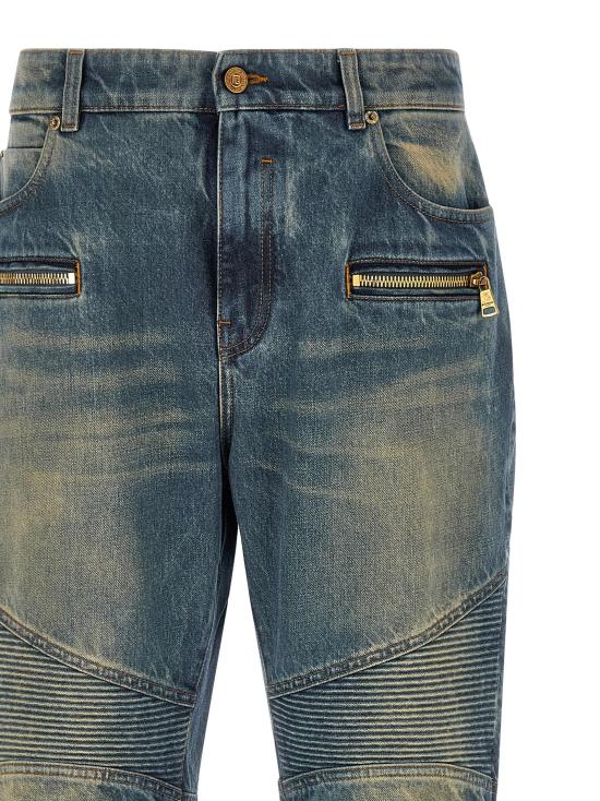 26SS 발망 데님 팬츠 BA329293BM BLUE - BALMAIN