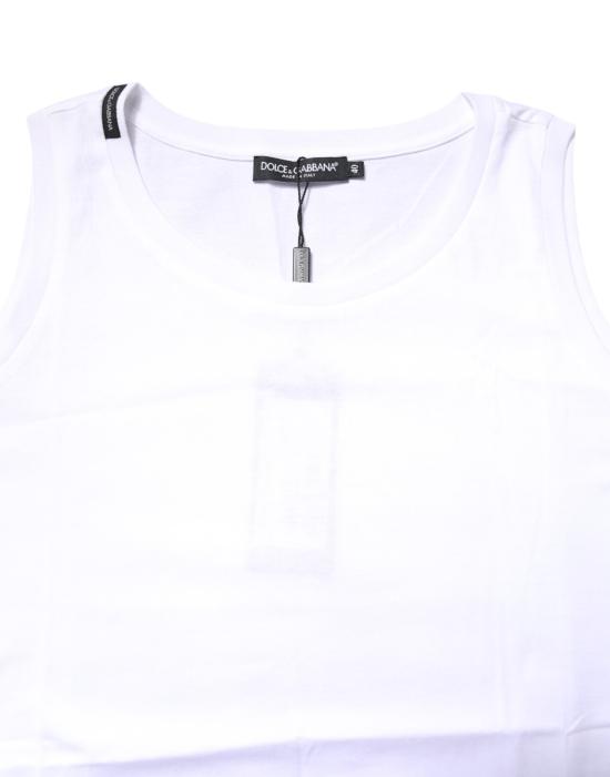  돌체앤가바나 민소매 티셔츠 TSH878596 WHITE - DOLCE & GABBANA