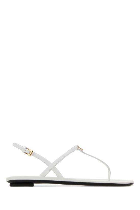 26FW 프라다 삼각로고 페이턴트 플립플랍 샌들 1Y395OF005069 F0009 BIANCO